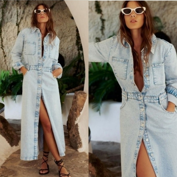 Zara Dresses & Skirts - ZARA Denim Dress Nwot